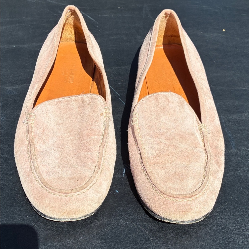 Ralph Lauren Women's Suede Loafers - Cream  Size 8 1/2